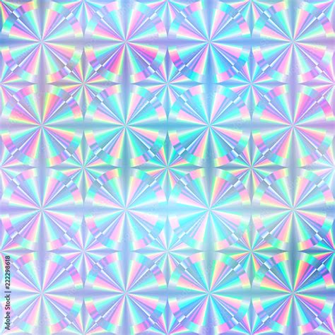 Holographic paper. Hologram sticker texture. Multicolor background. Geometric texture. Trendy ...