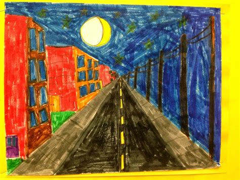 One Teacher's Adventures: One Point Perspective Art Project - Grade 4 One Point Perspective ...