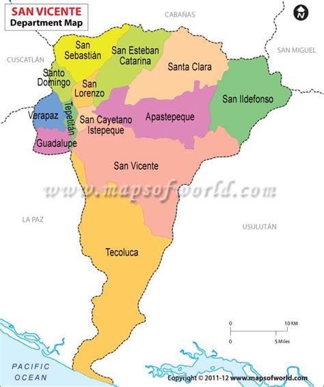 San Vicente El Salvador Mapa