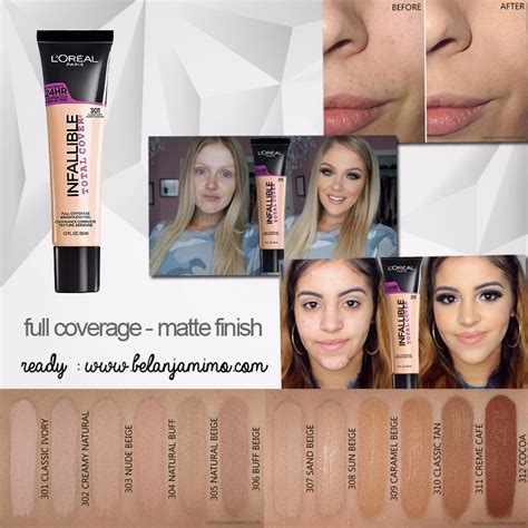 FOUNDATION / BB CREAM » LOREAL Infallible Total Cover Foundation • MIMO BEAUTY