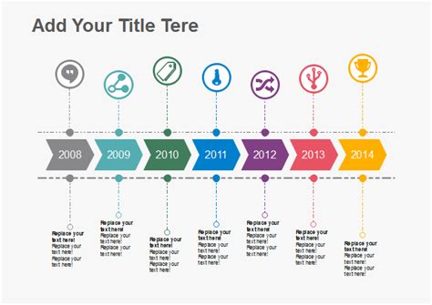 Free Horizontal Arrow Icons Timeline Templates