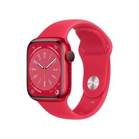 Apple Watch Series 8 [GPS 41 mm] Smart Watch w/ (Product) RED Aluminium Case with (Product) RED ...