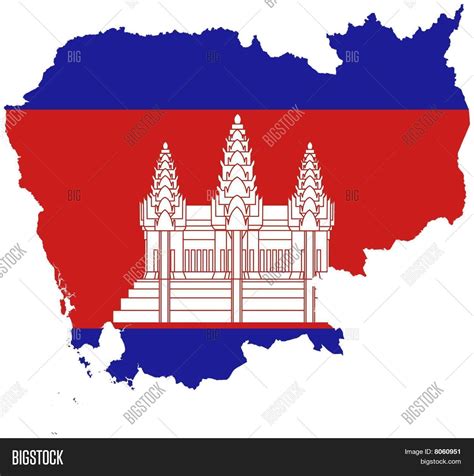 Cambodia Map Flag Image & Photo (Free Trial) | Bigstock