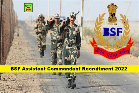 BSF Assistant Commandant Recruitment 2022 » Online Form , Age Limit ...