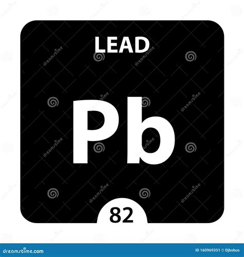 Lead Symbol. Sign Lead with Atomic Number and Atomic Weight Stock Illustration - Illustration of ...