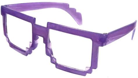 Minecraft Pixelated Glasses Accessory Purple W.I.I. - ToyWiz