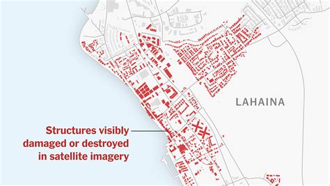 Map: See the Damage to Lahaina From the Maui Fires - The New York Times