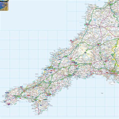 Cornwall Offline Map, Including The Cornish Coastline, Lands End Within Printable Map Of ...