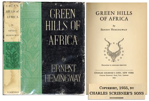 Lot Detail - True 1935 First Edition of Ernest Hemingway's ''Green Hills of Africa''