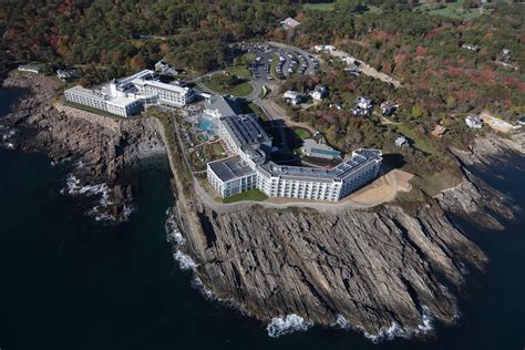 An October 2017 aerial view of the Cliff House Resort and Spa, on the ...