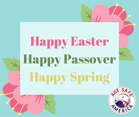 Happy Easter and Happy Passover! - Age Safe® America | Senior Home Safety | Aging in Place