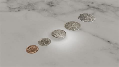 3D model Australian Coin Collection All AUD Coins VR / AR / low-poly ...