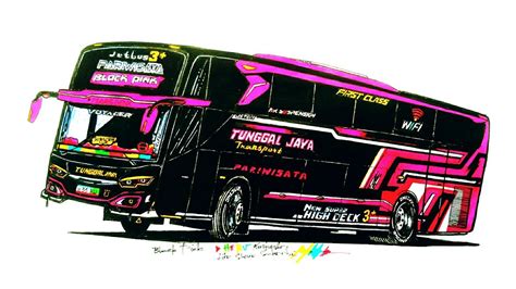 Bus Tunggal Jaya,Bus Black Pink, cara mudah menggambar Bus,Bus Viral,Bus Oleng,by Heru - YouTube