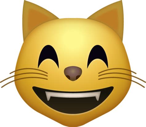 Happy Cat Emoji [Download iPhone Emojis in PNG] | Emoji Island | Cat ...