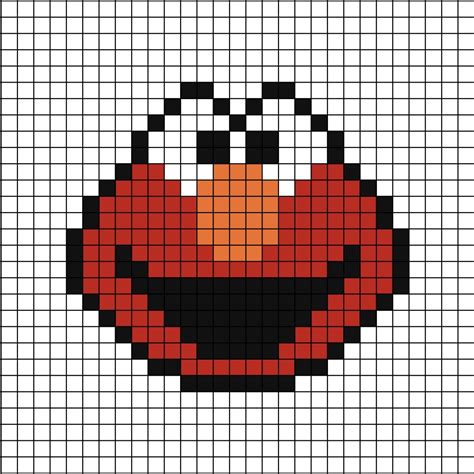 Elmo face pixel art – Artofit