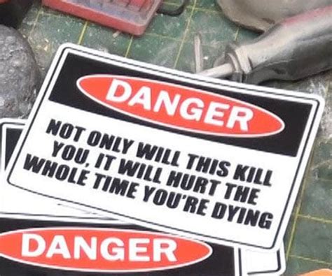 Hilarious Workplace Safety Warning Stickers - Add Some Fun to Your ...