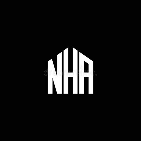 NHA Letter Logo Design on BLACK Background. NHA Creative Initials ...