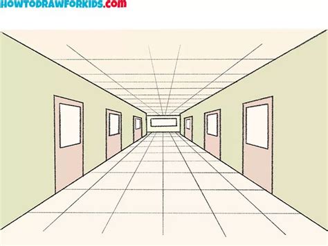 How to Draw a Hallway - Easy Drawing Tutorial For Kids | Drawing ...