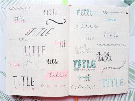 Bullet Journal Header Ideas & Doodle Banners - AnjaHome