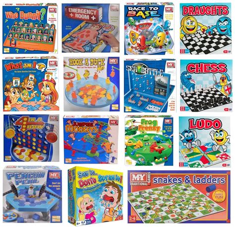 Classic Traditional Board Games Full Size Indoor Kids Children Family ...