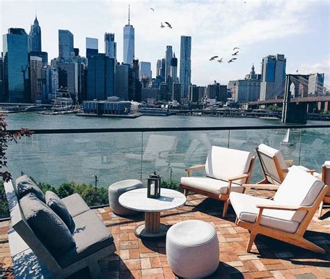 Enjoy the expansive skyline views at The 1 Rooftop at 1 Hotel Brooklyn Bridge, Manhattan | New ...