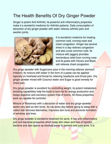 The Health Benefits Of Dry Ginger Powder by Alton Patrick - Issuu