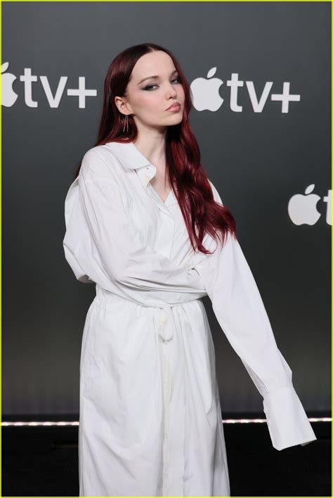 Full Sized Photo of dove cameron shows off red hair at schmigadoon tca ...