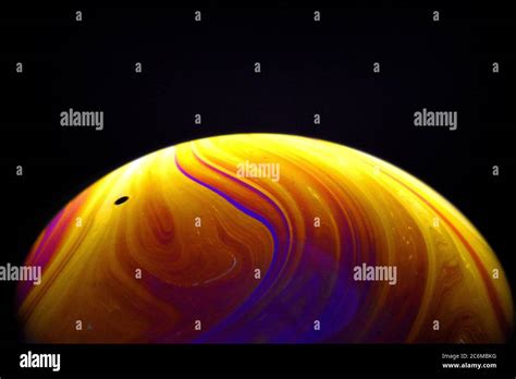 Random color of soap bubble surface. atmospher and planet model Stock Photo - Alamy