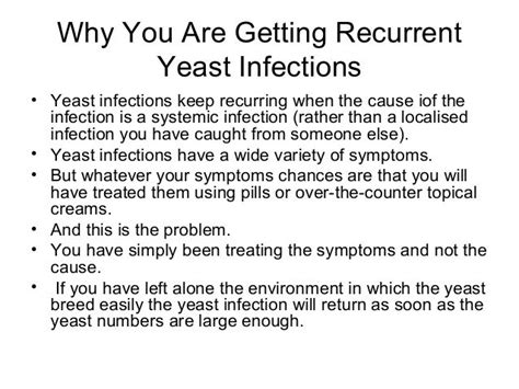 How to stop recurrent yeast infections