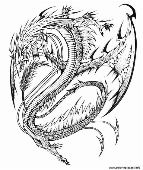 Complex Dragon Coloring Pages at GetColorings.com | Free printable ...