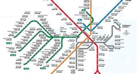 How Much It Costs to Live at Each MBTA Stop – Boston Magazine