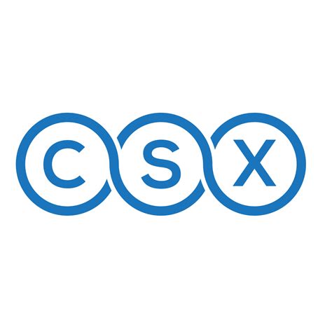 CSX letter logo design on black background. CSX creative initials ...