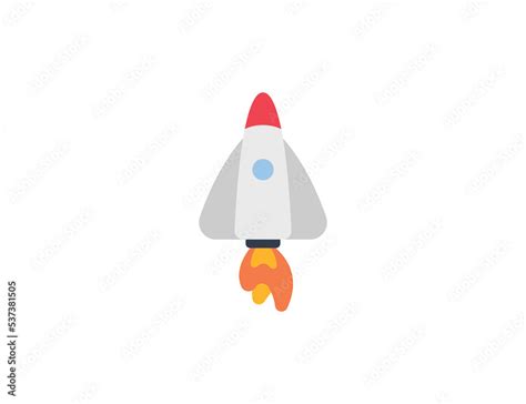 Startup Rocket vector isolated icon. Emoji illustration. Rocket vector ...