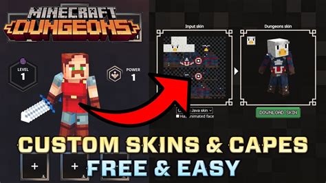 Minecraft Dungeons | How to Use Custom Skins and Capes, FREE and EASY ...