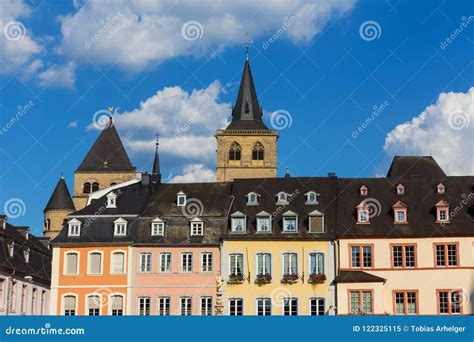 Historic Trier Town in Germany Stock Image - Image of building, blue ...