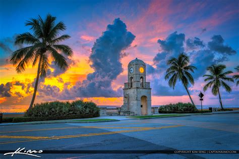 Ocean Boulevard Clock Tower at Worth Avenue Palm Beach | HDR ...