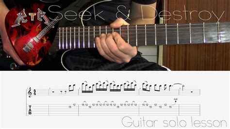 Seek & Destroy Guitar Solo Lesson - Metallica (with tabs) - YouTube