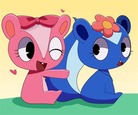 Happy Tree Friends Giggles y Petunia | Happy tree friends, Free friends, Fan art