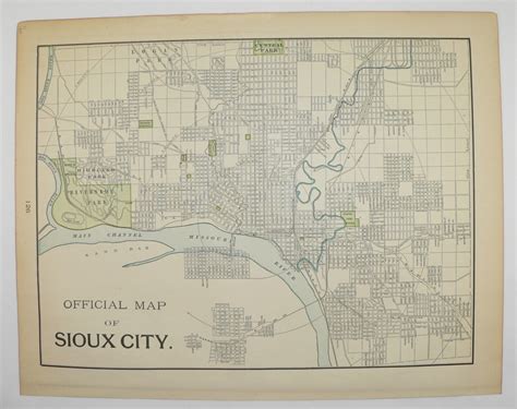 1900 Sioux City Iowa Map Council Bluffs IA Map Antique Map - Etsy