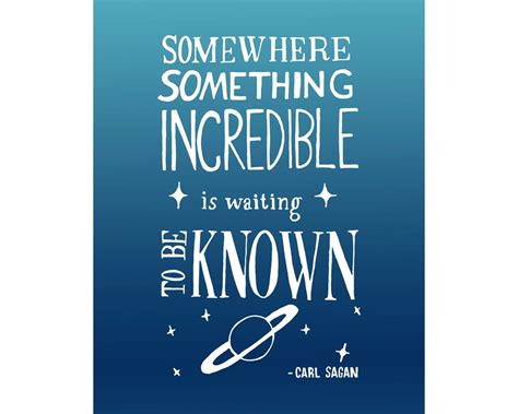 Carl Sagan Science Quote 8x10 Sciene Art Print Inspirational