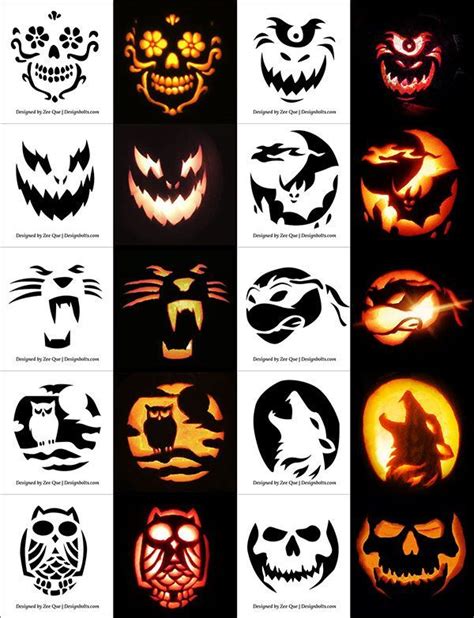 Cool Pumpkin Stencils