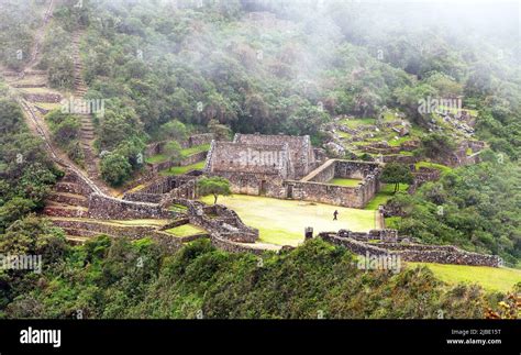 Choquequirao, one of the best Inca ruins in Peru. Choquequirao Inca trekking trail near Machu ...