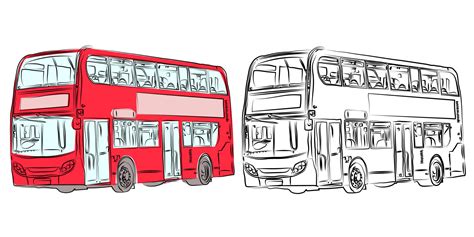 Double Decker Bus Drawing