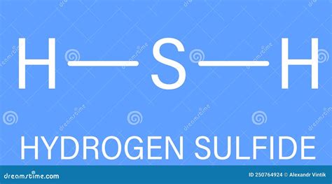 Hydrogen Sulfide H2S Molecule. Toxic Gas with Characteristic Odor of ...