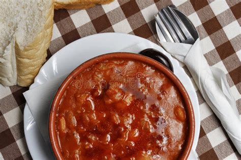 Traditional Balkan Pasulj Bean Soup with Bread Stock Photo - Image of ...