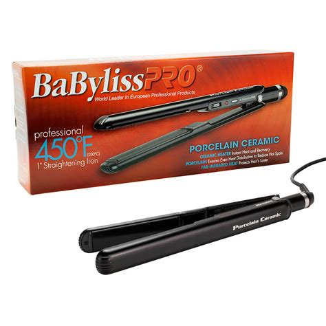 BaByliss Pro 1" Porcelain Ceramic Hair Straightening Styling Flat Iron | eBay