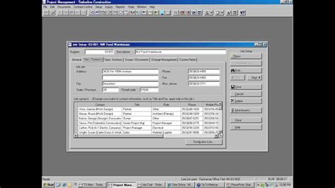 Sage Timberline Project Management: Class 1 PJ Setup - YouTube