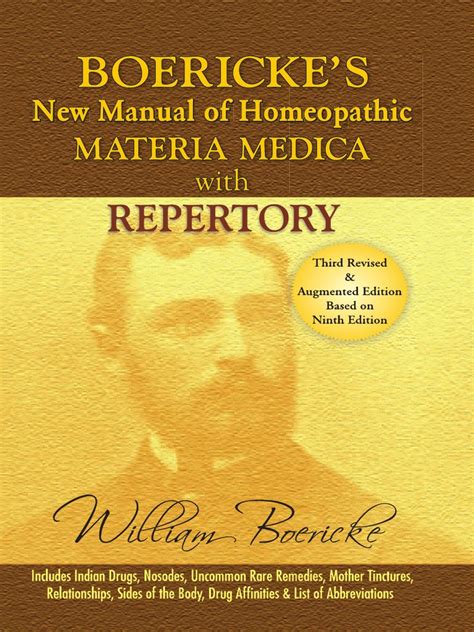 Boericke New Manual of Hom Materia Medica With Rep Contents Reading ...