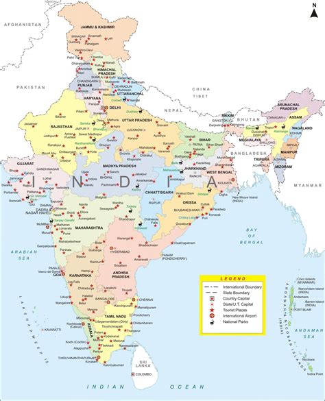 都市のインド地図-都市のインドの地図（南アジア-アジア）