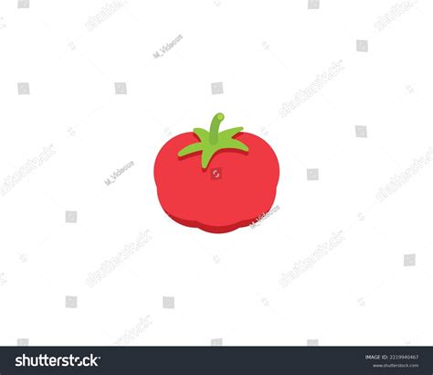 Tomato Vector Isolated Icon Tomato Emoji Stock Vector (Royalty Free ...